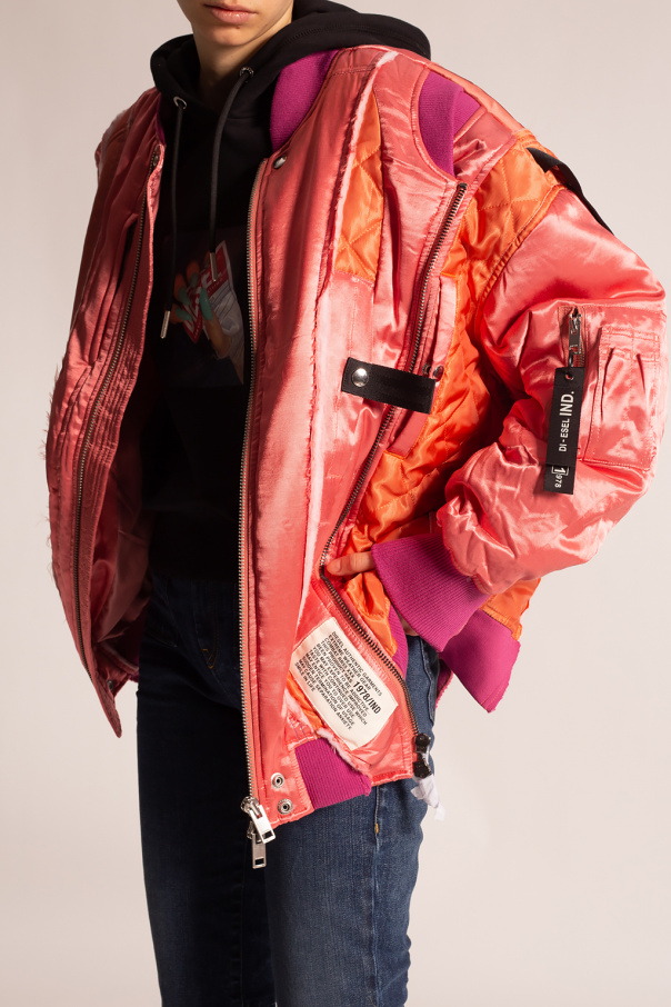 Diesel pink 2025 bomber jacket